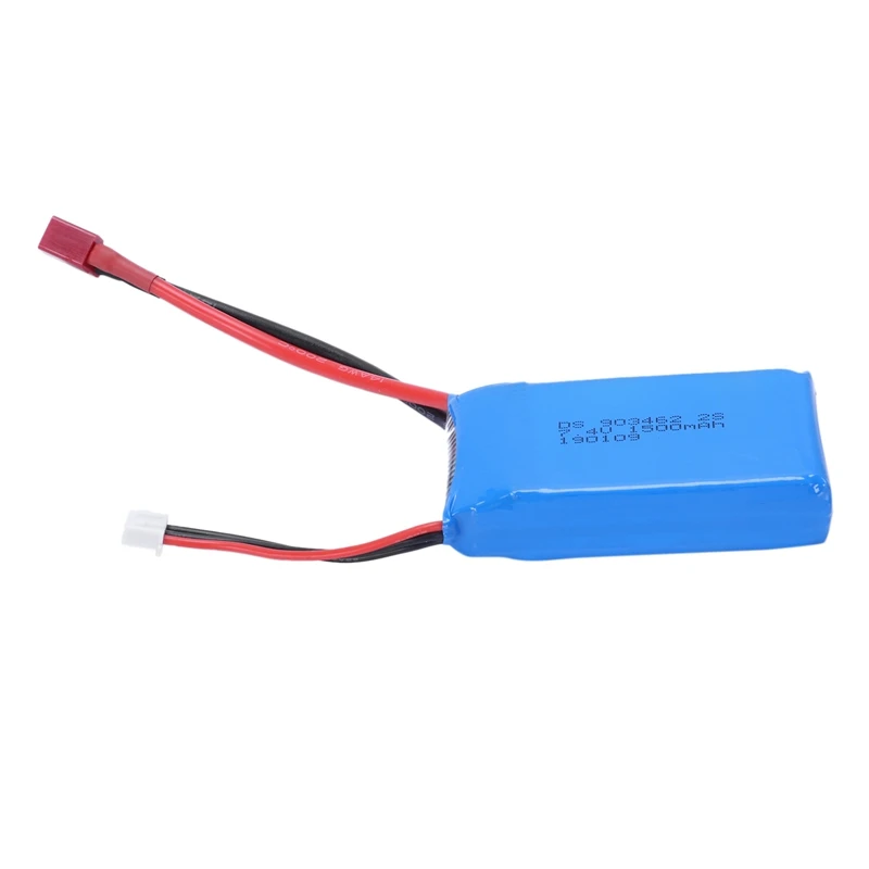 2 шт. 7,4 В 1500 мАч 25C 2S Lipo батарея T Plug перезаряжаемые для Wltoys 12423 12428 радиоуправляемые машины самолеты Дрон вертолет модель