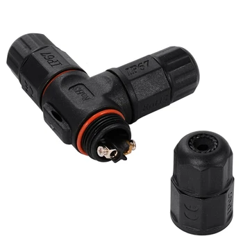

L20 T-Shape IP67 Waterproof Connector 2 Pin Cable Wire Plug Socket Joint HT231
