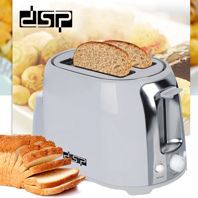 DSP Toasters 2 Slice Bread Toast Machine Household Breakfast Quick Baking 220 240V 750W Bread