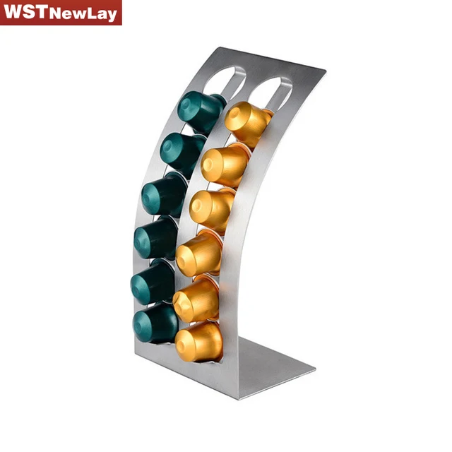 Special Price Metal nespresso capsule holder rack kitchen storage rack display capsule on desk organizer shelves accessory HN3008 Special Price Metal nespresso capsule holder rack kitchen storage rack display capsule on desk organizer shelves accessory HN3008