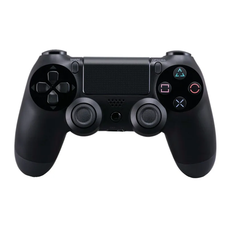 Проводной игровой контроллер для PS4 контроллер для sony Playstation 4 для DualShock Вибрационный джойстик геймпады для игровой станции 4 - Цвет: Черный