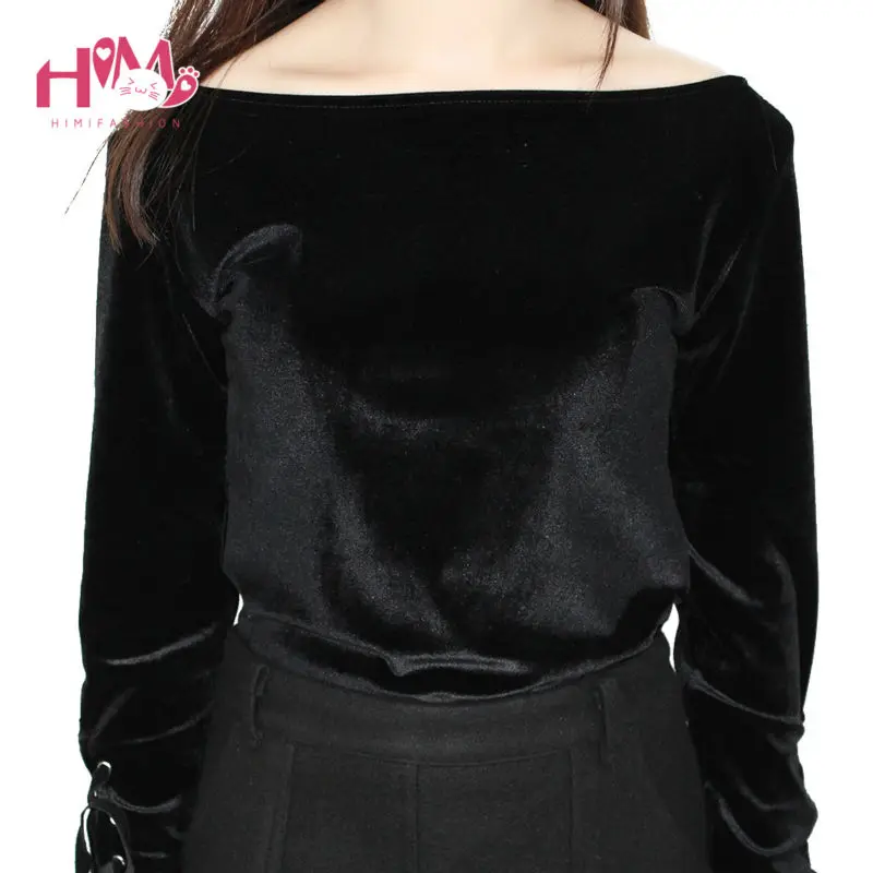 Harajuku Autumn New Designed Young Girl Bandage Slim T Shirts Fashion All Match Tops Black Long Sleeves Korea Women T Shirt  4