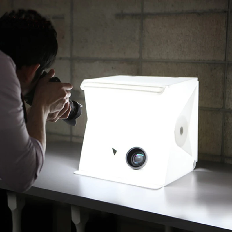 

Mini Folding Lightbox Photography Studio Softbox LED Light Soft Box Camera Photo Background Box Lighting Tent Kit 100pcs/Lot