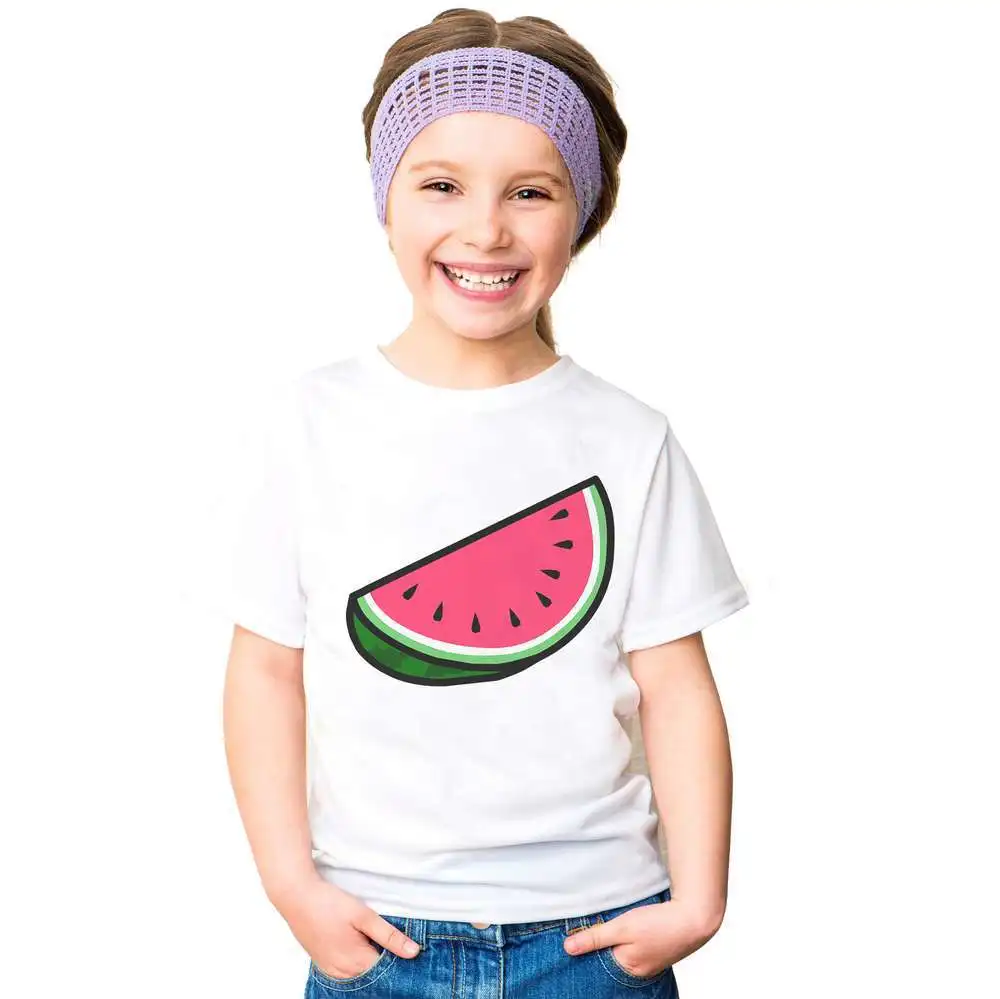 

Boys T Shirt 100% Cotton Girls Short Sleeve Shirts For Children Clothing Cartoon watermelon Kids T-shirt Enfant Baby Clothes