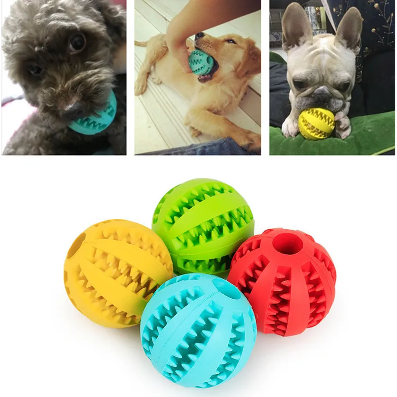 Rubber Chew Ball Toys for Pets Dogs Puppy Interactive Toy Balls Non