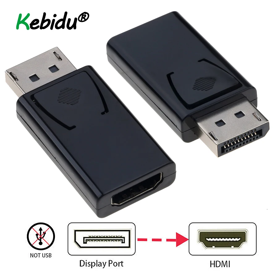 

1080P Display Port DisplayPort DP Male To HDMI Female Converter Adapter Portable Video Audio Connector Fit For MacBook Pro Air