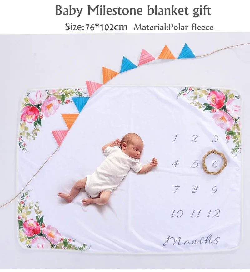 Milestone Blanket as Month to Month Photography Props font b BABY b font photography blanket props