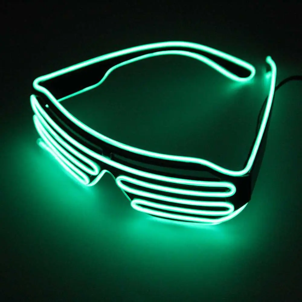 Пластиковый светодиодный светильник для очков, мигающие оттенки, для свадебной вечеринки, для дома и улицы, ночные шоу и мероприятия, рождественские декорации - Цвет: Green