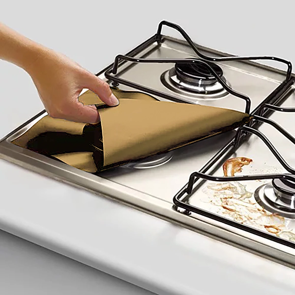 Hoomall 4PCs/Set Glass Fiber Gas Stove Protector Kitchen Safety Gas