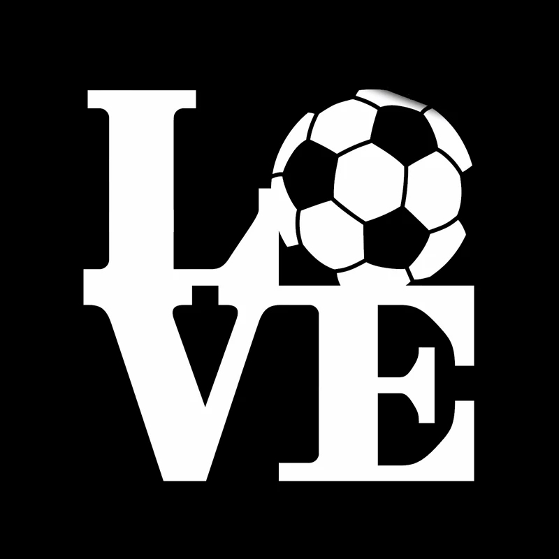 Love Football Player Sticker Sports Soccer Car Decal Helmets Kids Room Name Posters Vinyl Wall