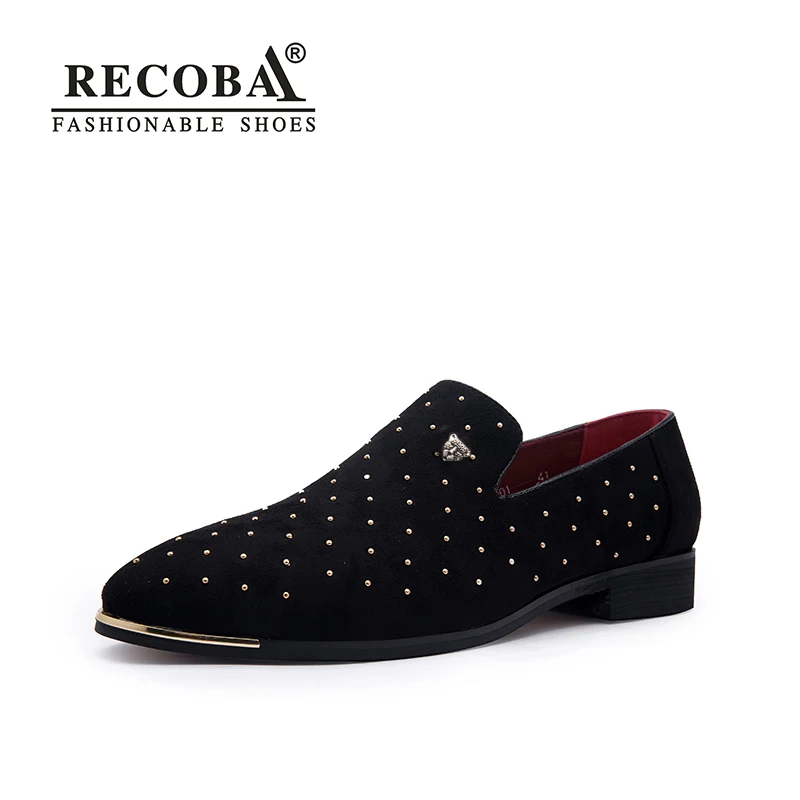 

Men gold spike plus size black navy suede leather penny loafers moccasins slip ons boat shoes smoking wedding dress shoes