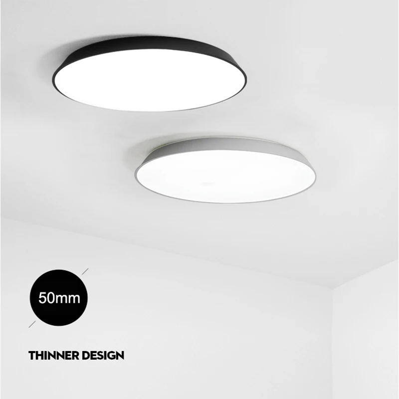 NEO Gleam ультра-тонкие современные светодиодные потолочные лампы для гостиной спальни белый/черный AC85-265V стильный потолочный светильник