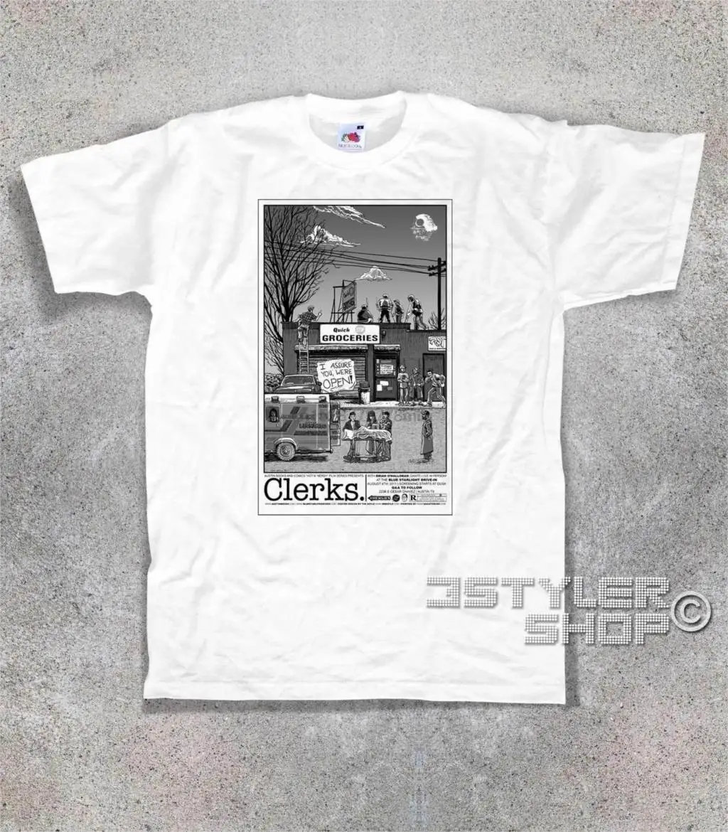 

T-SHIRT Clerks Commessi Dante Randal Silent Bob Pio Bernardo cult 3stylershop