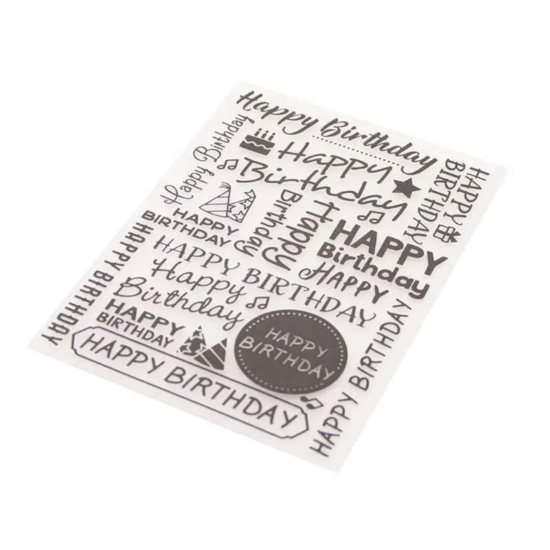 

New Plastic Embossing Folder Template DIY Scrapbook Photo Album Card Making Decoration Crafts Happy Birthday