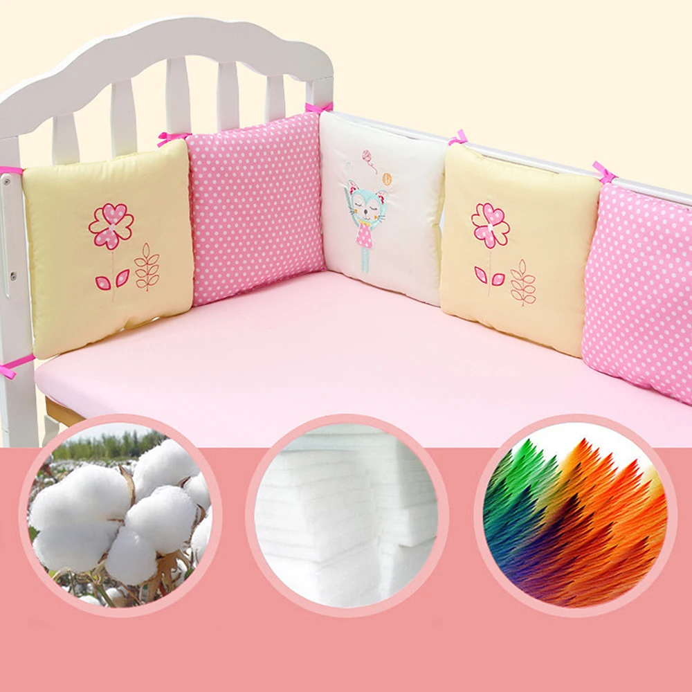 6 шт./лот Детские накладка на перила кроватки протектор детские постельные принадлежности набор новорожденных кроватки бампер малыш