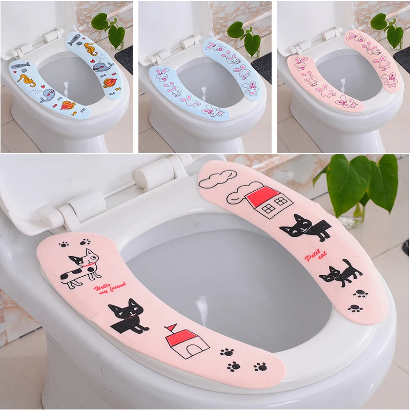 

Toilet Seat Cover Home Paste Toilet Pad Printing Washable Reusable Toilet Seat Universal Toilet Pad Waterproof Cushion