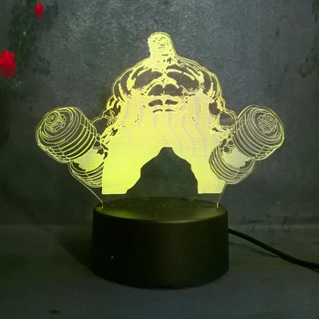 

Free Shipping Hulk Weightlifting Marvel Avengers 3D Night Light Illusion Boy Christmas Birthday Gift Bedroom Table Lamp Decor