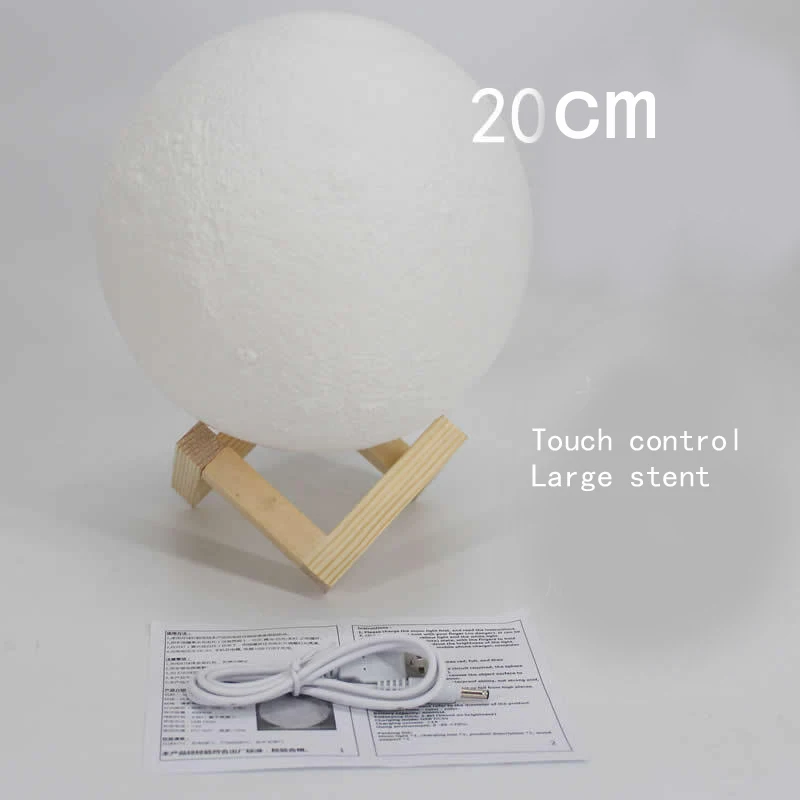 3D печать Луна креативные ночные светильники сенсорное управление яркость два цвета настольная лампа в романтическом стиле домашний декор 8 см-20 см usb зарядка