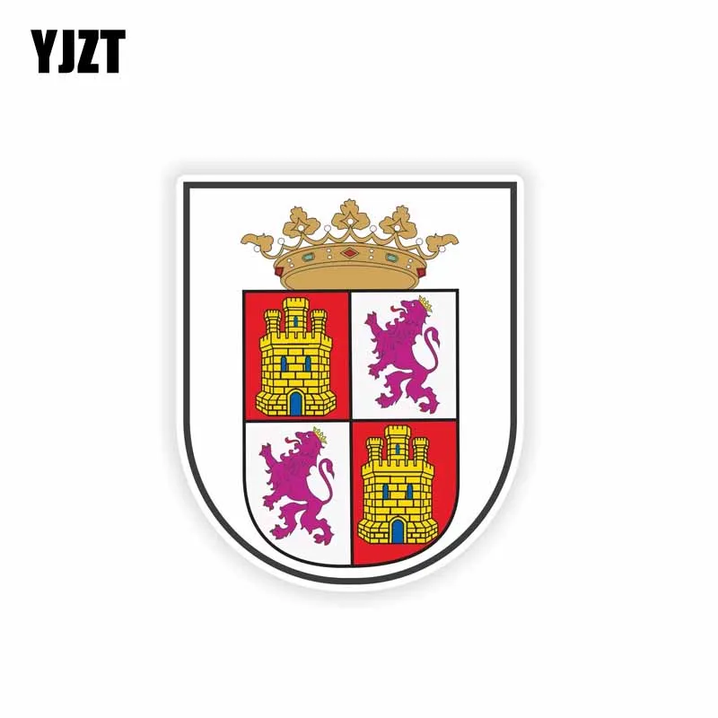 

YJZT 9,2 см * 11 см мотоцикл эскудо де Кастилия и Леон герб автомобиля фотонаклейка 6-2235