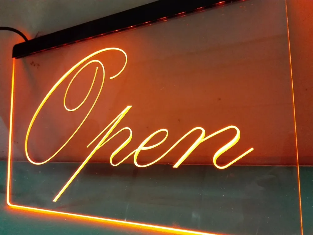 

LN026- OPEN Script Shop LED Neon Light Sign