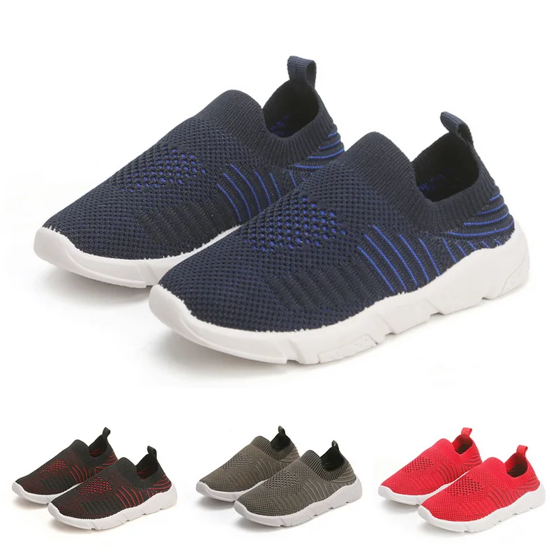 

Vertvie New Unisex Boys Slip-On Shoes Lightweight Breathable Mesh Walking Sneakers Outdoor Kid Shoes Girls Cute Solid Soft Shoes