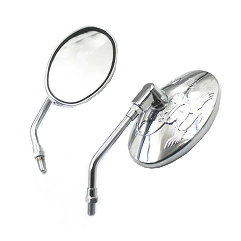 

Chrome Motorcycle Rearview Side Mirrors Dirt bike Scooter Offroad Touring Custom For Honda Yamaha Suzuki Kawasaki