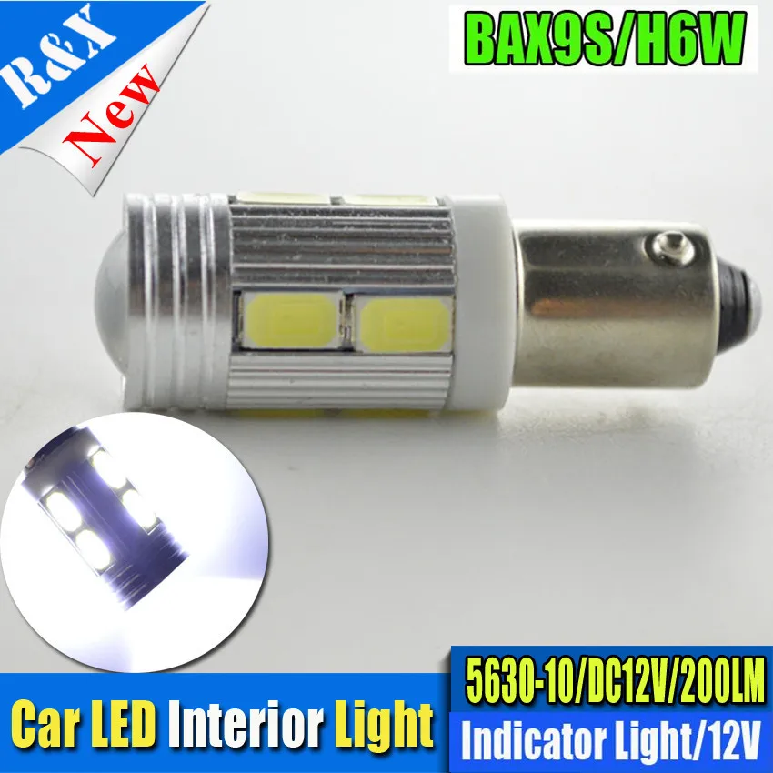 2/4 шт белый BA9S T4W BAX9S H6W BAY9S H21W 5630-10SMD светодиодный светильник для автомобиля стояночный светильник, запасной задний тормозной светильник s лампочка 12 В