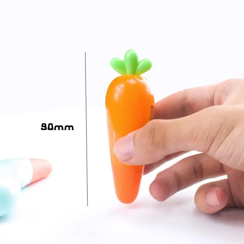 

Portable mini Carrot shape plastic Stationery White Tape Student school office Supplies Correction Tape