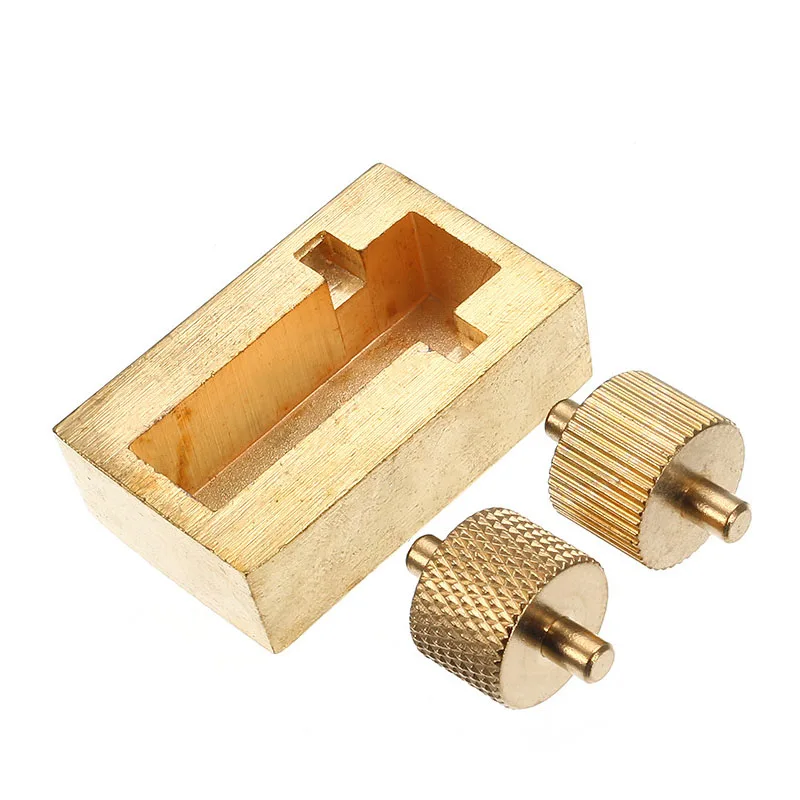 

Pure Copper Leather Craft Making Tool Oil Painting Box + 2 Rollers Brass DIY Hand Making Sewing Tools Sets LeatherCraft Tool
