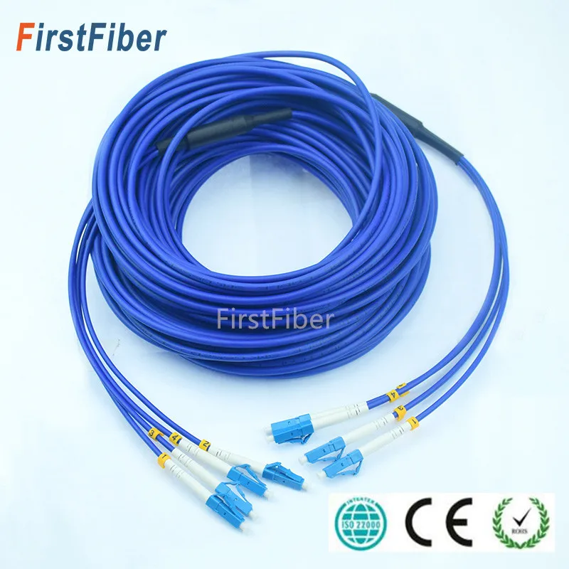 

LC UPC Armored Patch Cable 4 Core Single Mode Armored PVC Patch Cable 4 fiber patch cord 20m 30m 50m 100m