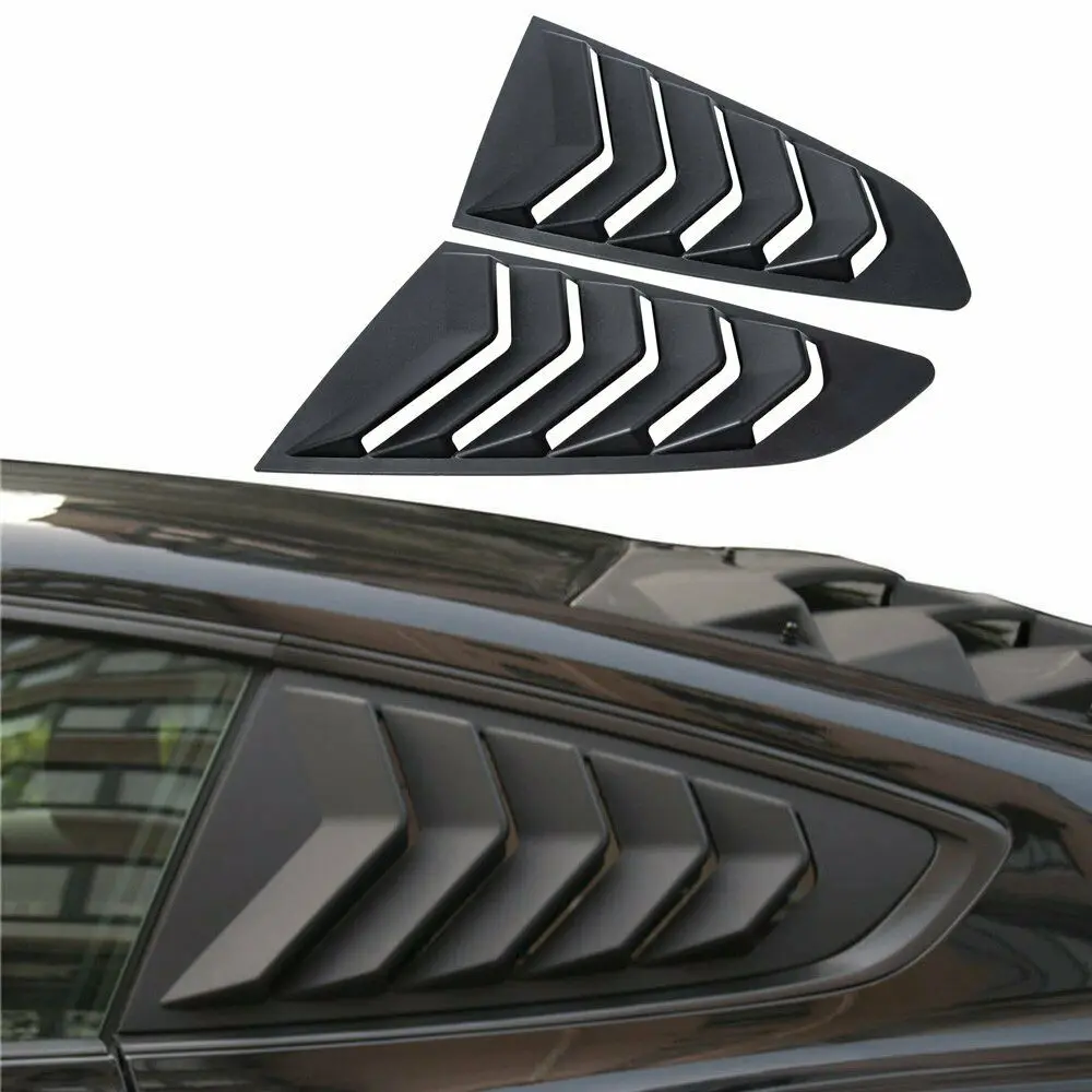 

Chuang Qian 1Pair Black Quarter Side Vents Window Louver Scoop Cover For Ford Mustang 2015-2017 Newest Update 2018 2019