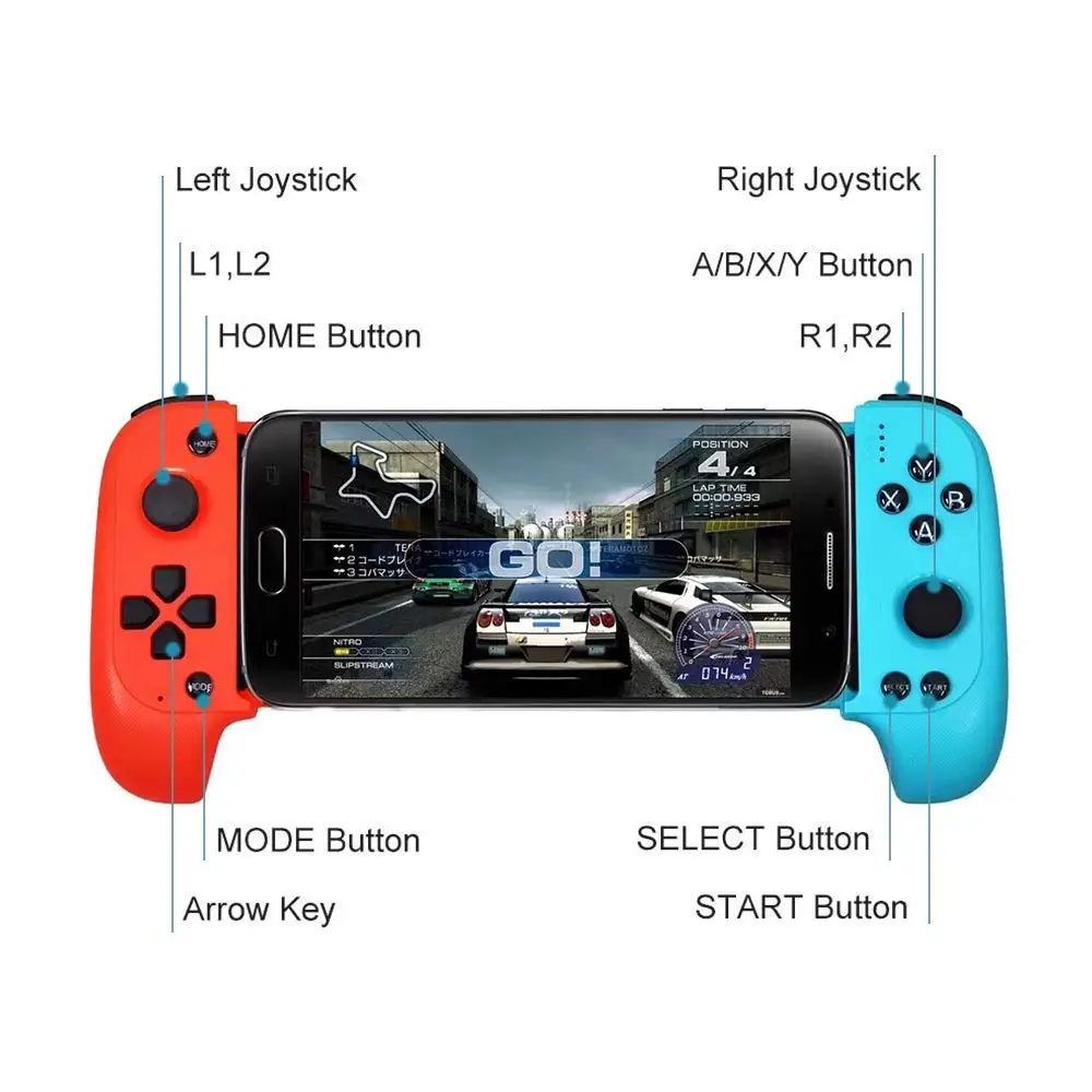 New 7007F Game Controller Wireless Bluetooth Gamepad Extendable Joypad Joystick for Android/IOS Phone Tablet Windows PC