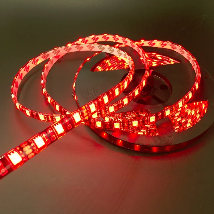 12 В постоянного тока Светодиодная лента 5050 SMD 60 светодиодов/м черная печатная
