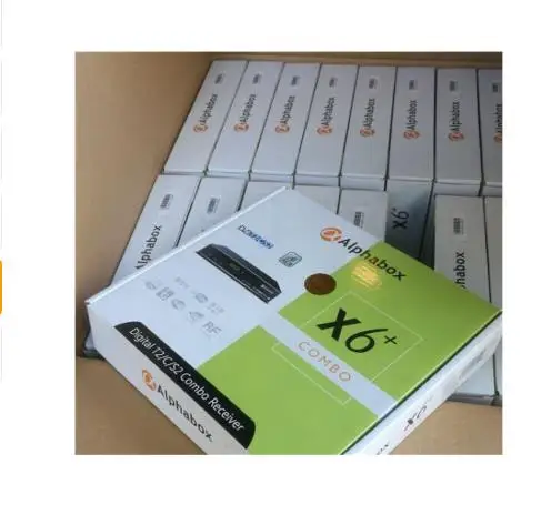 Alphabox X6 комбо + av кабель usb Wi Fi DVB S2 & T2 C спутниковый ТВ приемник Поддержка cam Newcad powervu