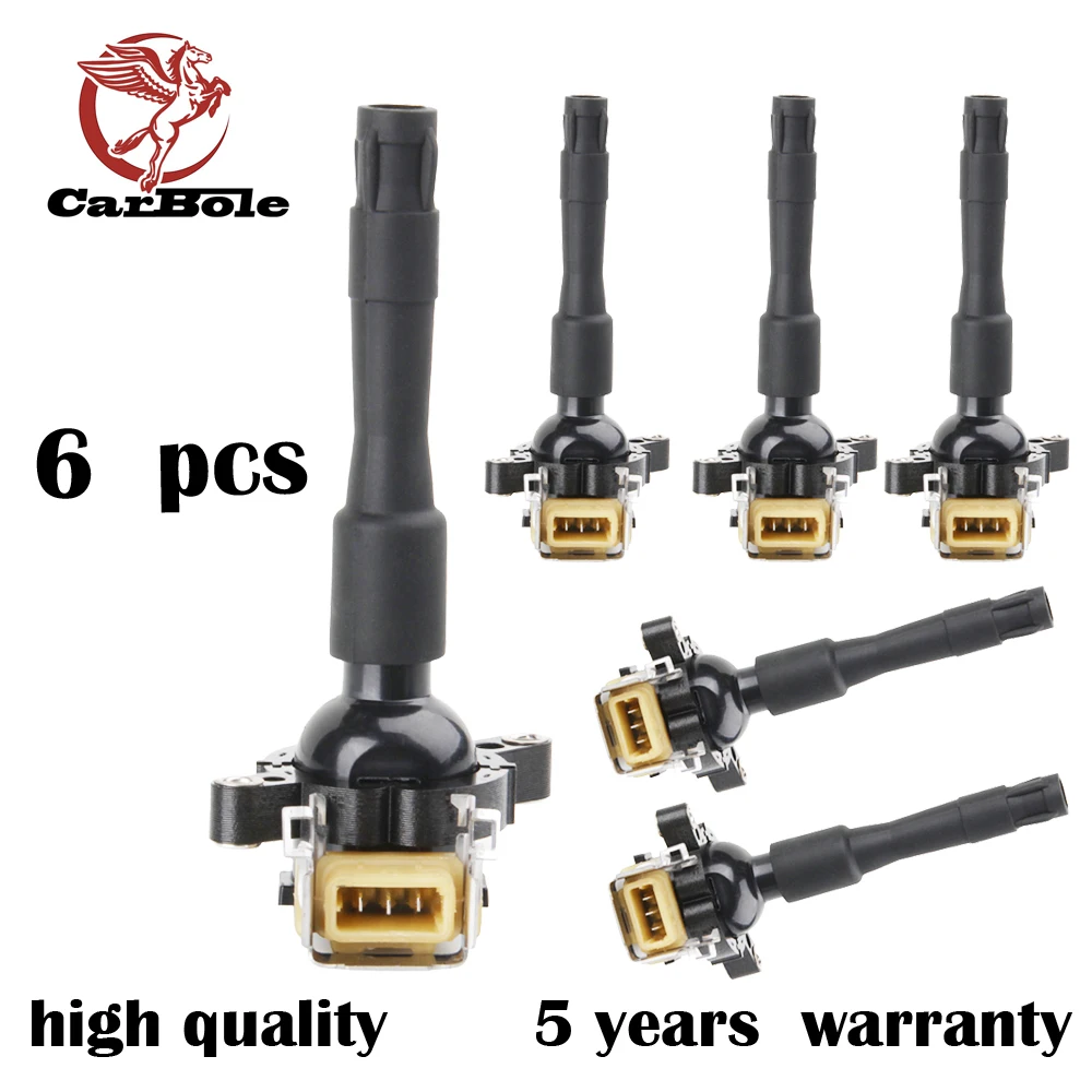 CARBOLE 6 шт. катушки зажигания C1239 UF354 подходит для BMW 1994 2005 различные 12137599219 мкФ 300