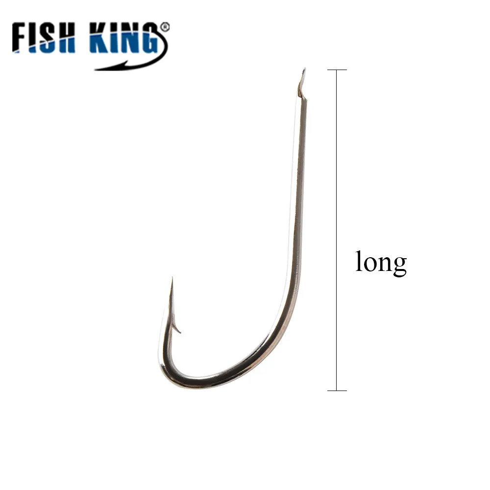 FISH KING 50 шт. рыболовный крючок с бородкой из Японии держатель для приманки