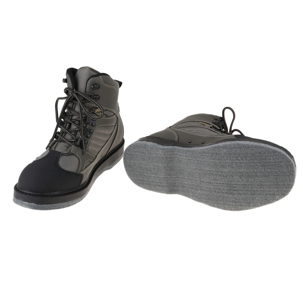 Fishing Hunting Wading Shoes Breathable Quick-dry Boots Outdoor Anti-slip Wading Waders Boots with Felt Sole US 8-12