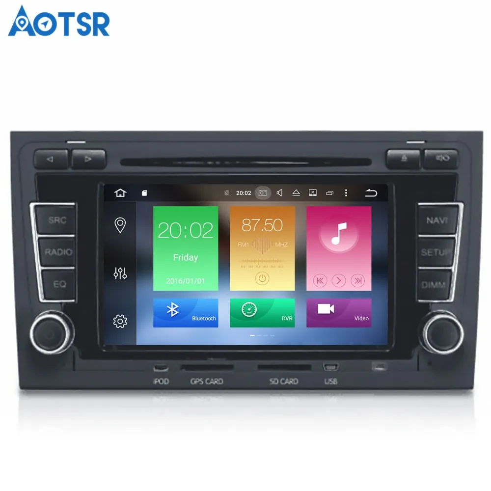 Cheap Aotsr Android 8.1 GPS navigation Car DVD Player For Audi A4 S4 RS4 2003-2012  multimedia 2 din radio recorder 4GB+32GB 2GB+16GB 4