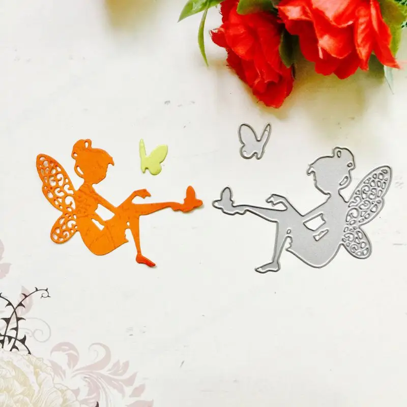 

Butterfly Fairy Metal Cutting Dies Stencil Scrapbooking Album Stamp Paper Card Embossing Craft Decor