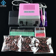 OPHIR 18W Pro Electric Nail Drill Machine Nail Art Eqipment Manicure Pedicure Files 30x Drill Bits 300x Sanding Bands Nail Tools