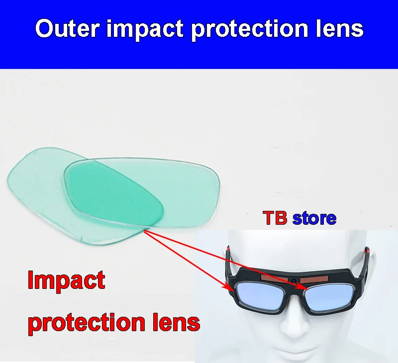 TX-012 сварочные очки с автоматическим затемнением на солнечной энергии 1 шт. затемняющие очки+ 1 шт. Чехол для очков+ 4 шт. наружный защитный лист