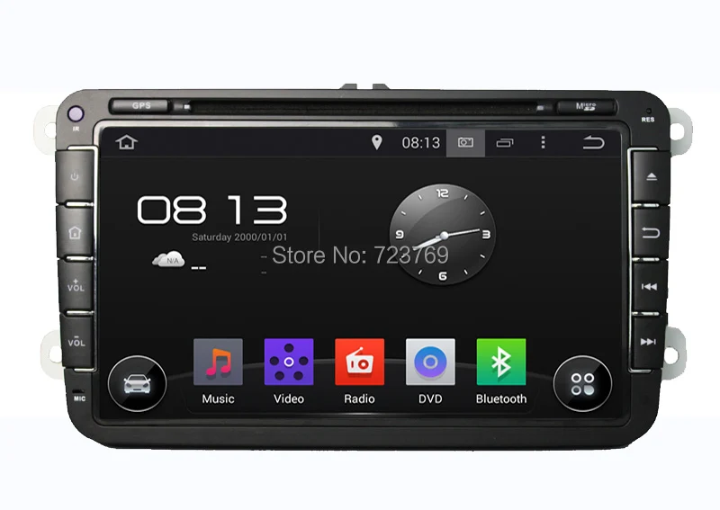 Чистый Android 4.4.4 автомобильный DVD GPS навигационная система для Volkswagen: SEAT/CC/POLO/Golf5/Golf 6