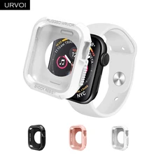 URVOI рамка для apple watch 4 5 чехол TPU чехол для iwatch анти-Шокированный протектор жесткий Броня Жесткий чехол ремешок 40 44 мм белый черный