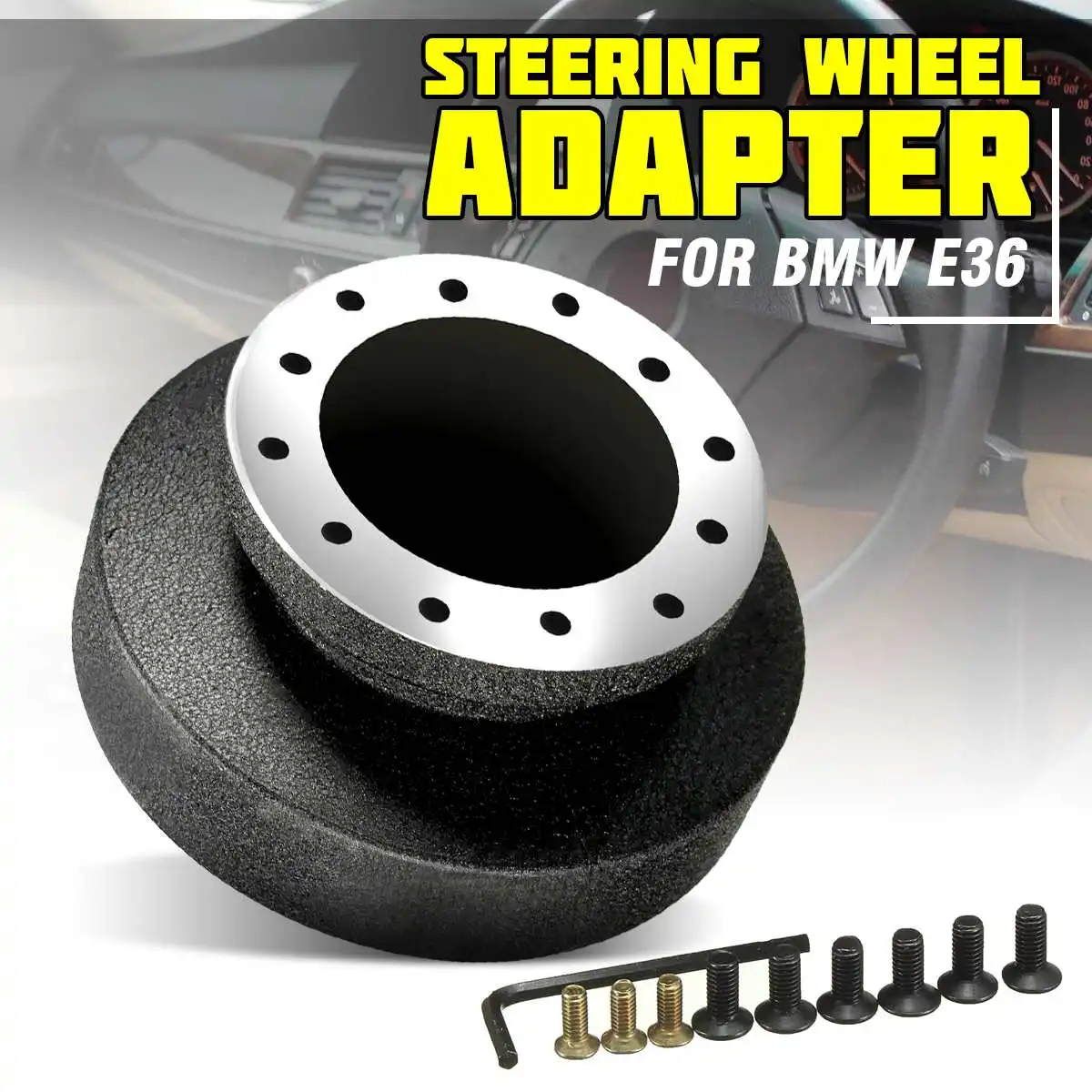 

Car Steering Wheel Racing Hub Adapter Boss Kit Fit For BMW E36 Nardi for Personal Abarth Indy Raid Italvolanti etc