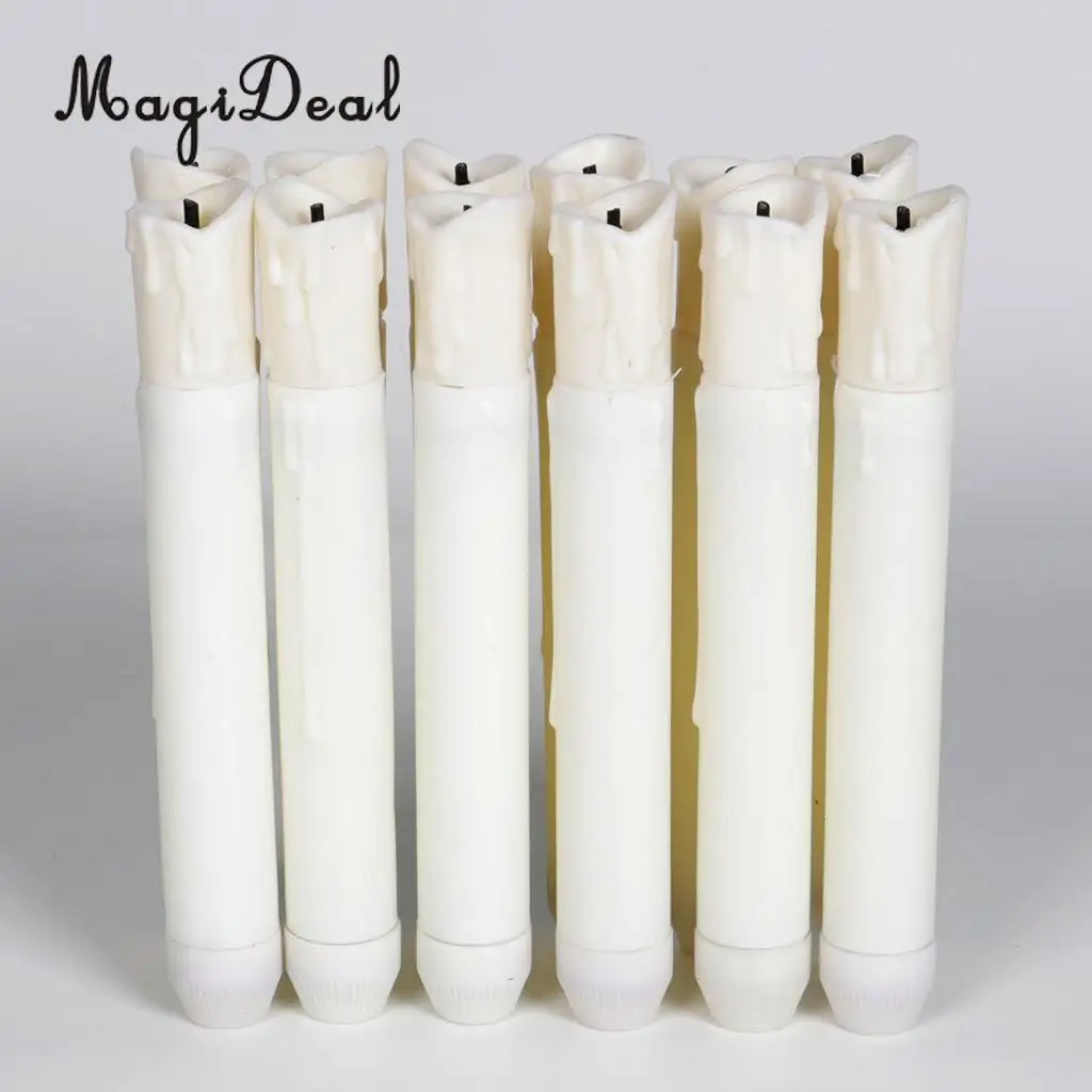MagiDeal 155mm Tall Electric LED Candle Flameless Candle for Party Decor Warm White B