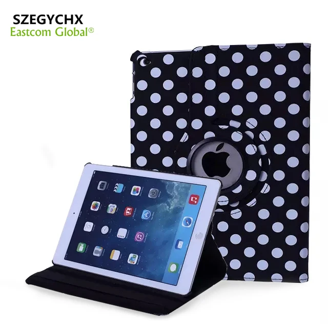 

Dot Tablet Case For iPad Mini 1/23 Case 360 Rotation PU Leather Case for Apple Smart Cover Mini 123 Flip with Stand Function/