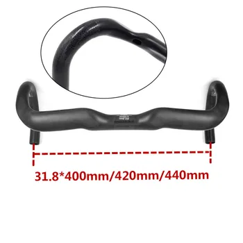 

240g Light Weight Road bike handlebar Toray T800 carbon fiber bicycle bend bar 31.8mm * 400 420 440mm UD Matte