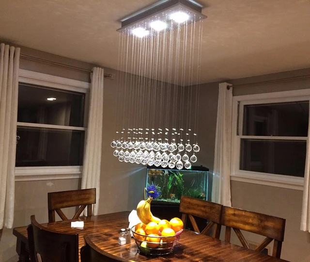 Crystal Raindrop Chandelier Lighting Flush Mount Led Ceiling Light Crystal Raindrop Chandelier Lighting Flush Mount Led Ceiling Light Fixture Pendant Lamp For Dining Room Bathroom