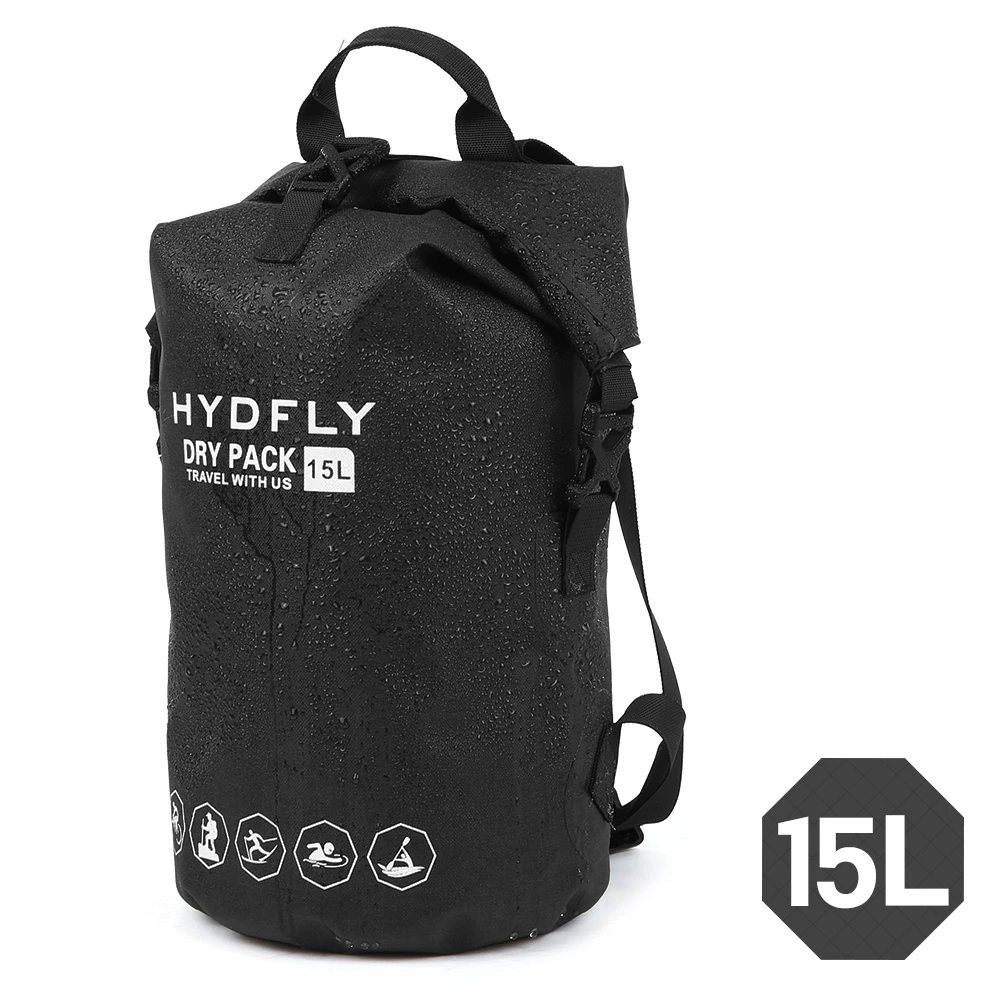 Black 15L 20л Треккинговая водонепроницаемая сумка рюкзак Открытый сухой мешок водонепроницаемый рюкзак плавающий Рыбалка дрейфующий плавательный водонепроницаемый рюкзак - Цвет: Black 15L