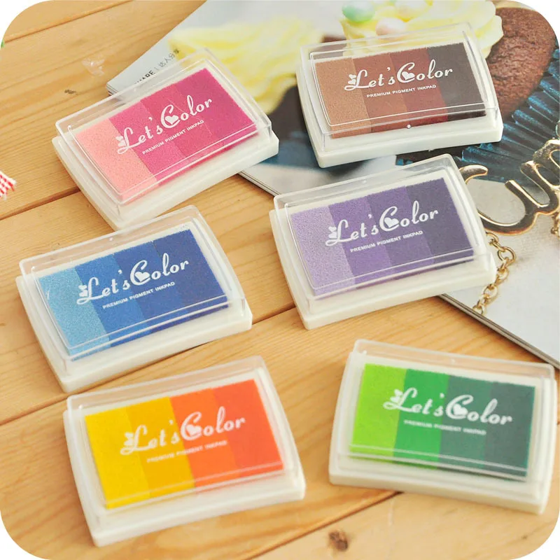 DIY Oil Rubber Stamps Ink Pad for Vivid Scrapbook Albums Fingerprint